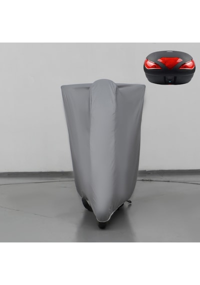 SYM HD2 200i EVO Çantalı Gri Kumaş Motosiklet Branda Motor Penye Branda