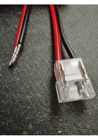 5 Mm Smd Ve Cob Şerit Led Voltaj Güç Kablosu 10 Adet
