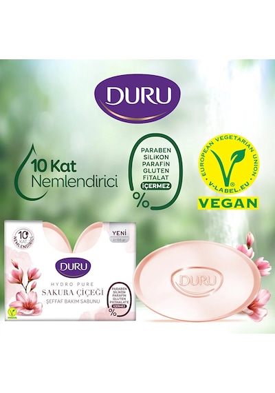 Duru Hydro Pure Sakura Çiçeği Şeffaf Bakım Sabunu 2 x 270 G
