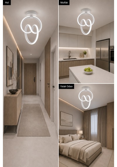 Evora Led Plafonyer Avize Beyaz Işık