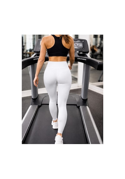 Mercan Kids & Butik Kadın Yüksek Bel Toparlayıcı Tayt Dikişsiz İç Göstermez Spor Taytı Beyaz