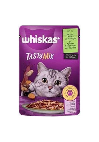 Pouch Tastymix Sos İçinde Kuzulu Tavuklu Ve Havuçlu Yetişkin Kedi Konservesi 85 Gr Diğer