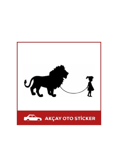 Tasmalı Aslan Sticker Aslan Oto Sticker Araba Sticker Arma