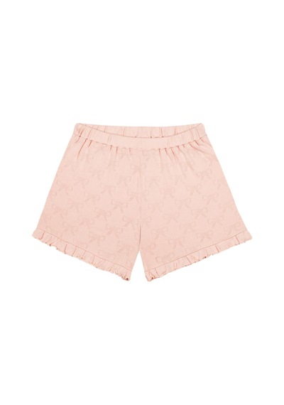 Antebies Kurdele Jakar Fırfırlı Şortlu Pijama Pembe