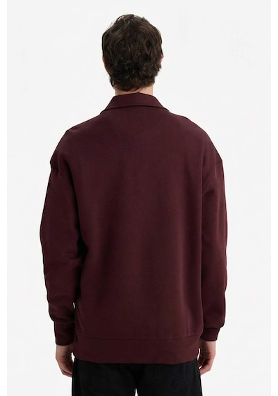 Defacto Boxy Fit Polo Yaka Sweatshirt G6475ax25wnbr230 Bordo-br230