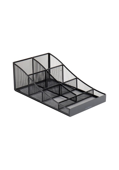 Bardak Ve Sos İstasyonu, Tezgah Üstü Düzenleyici, Kahve Barı, Mutfak, Metal File, 21,6 Cm Uzunluğunda X 36,8 Cm Genişliğinde X 13,3 Cm Yüksekliğinde, Siyah