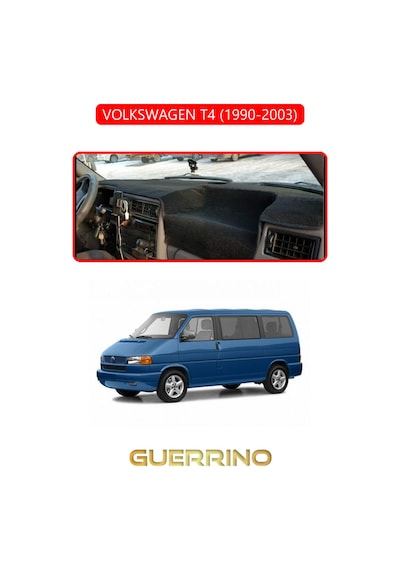 Volkswagen T4 1990-2003 Torpido Koruma Halısı Kırmızı Kenar