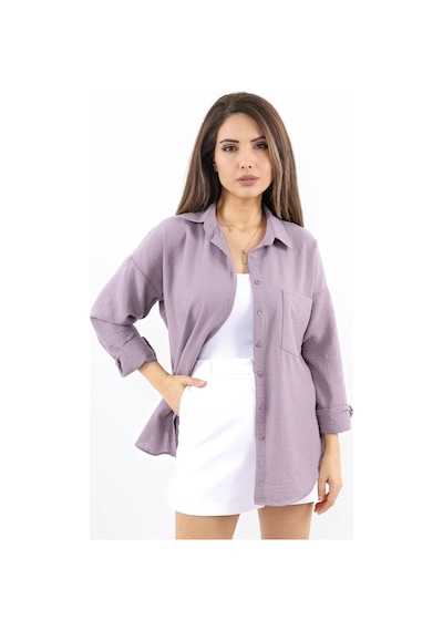Ritnice Kadın Well Violet Keten Gömlek Mor