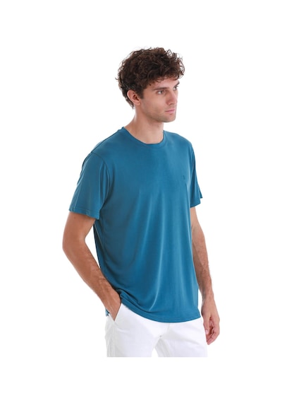 Hatemoğlu İndigo Regular Fit Düz Bisiklet Yaka Triko Tişört 35102024c006 85 İndigo