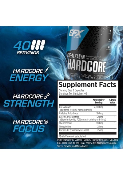 Efx Sports Kre-alkalyn Creatine Hardcore 120 Capsules