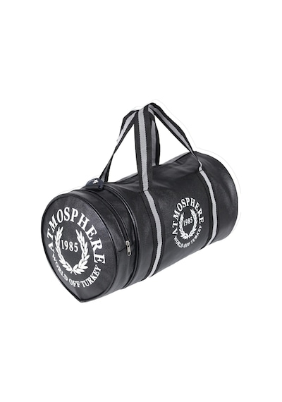 Microcase Unisex Suni Deri 2 Gözlü Geniş Hacimli Spor Çantası Siyah Al4348