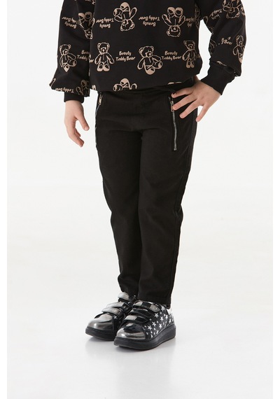 Fullamoda Beli Bağlamalı Cebi Fermuarlı Unisex Pantolon 25mcck254217418-siyah Siyah