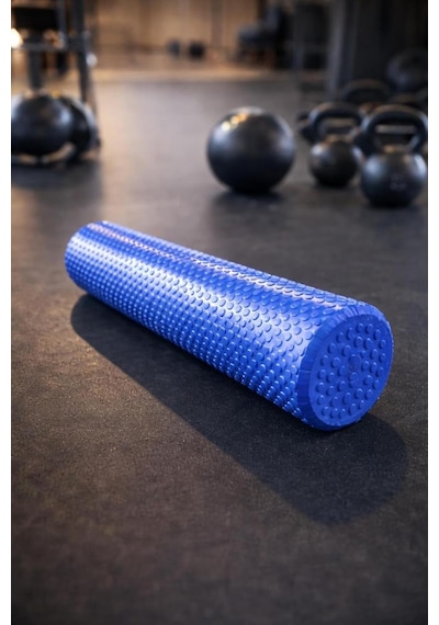 Avessa Afr-90x15 Masajlı Uzun Foam Roller, 90x15 Cm, Mavi Çok Renkli