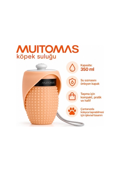 Muıtomas Evcil Hayvan Seyehat Suluğu 350 Ml Şeftali