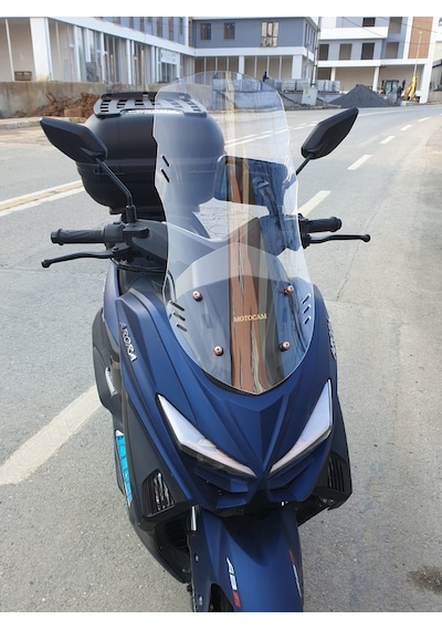 Motocam Arora Max T Ön Cam 2022-2026 Model 65cm Şeffaf Renkli 4mm Orta Boylu