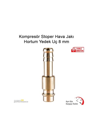Kompresör Stoper Hava Jakı Hortum Yedek Uç 8 MM N11.224