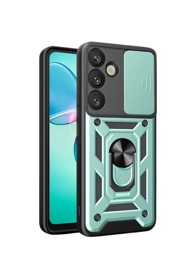 Galaxy  Uyumlu  A17 5g Pars Lens Yüzüklü Silikon - Yeşil