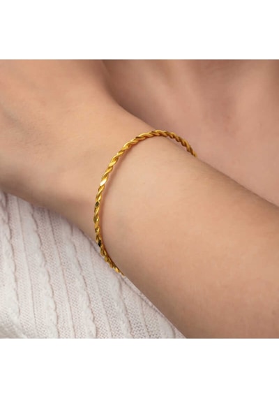 Casera's Gümüş Gold İkili Burgu Kadın Bilezik Csr2185707 Gümüş