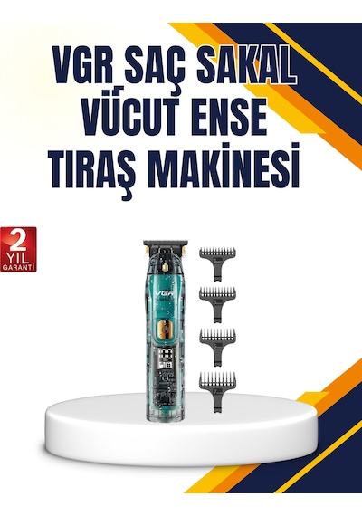 Vgr - 732 - V-695 Profesyonel Tıraş Makinesi Seramik Bıçaklı Turbo - Muratech - Güçlü Motor Kablolu