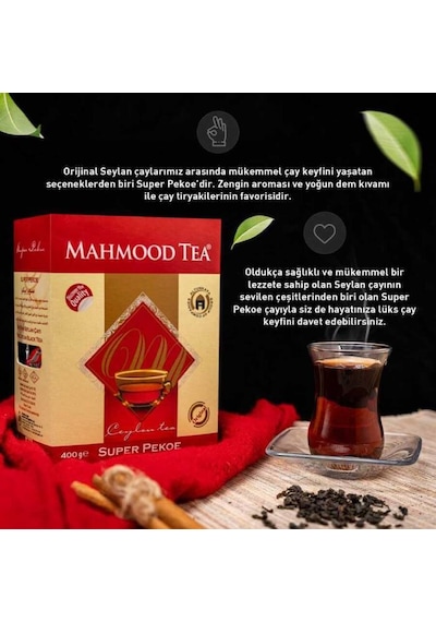 Mahmood Tea Super Pekoe Seylan Siyah Seylan Çay 400 G