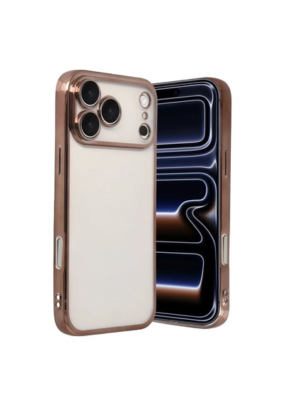 Apple İphone 17 Pro Razer Lensli Silikon - Çöl Titanyum 0.2M-Çok Renkli