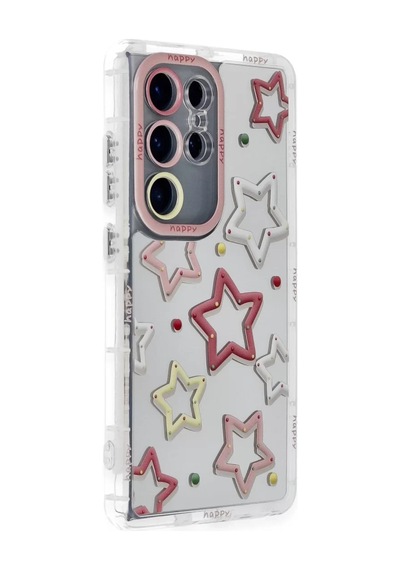 Newface Samsung Galaxy S23 Ultra Kılıf Reflexion Desenli Kapak - Desen 3 Şeffaf