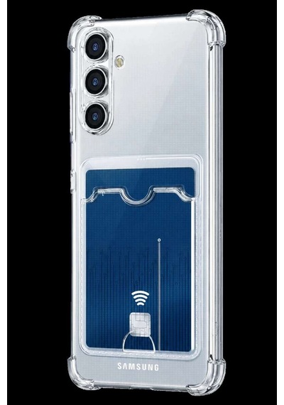 Galaxy A27 Kılıf Kart Şeffaf Silikon - Şeffaf