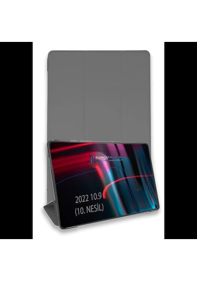 Apple Uyumlu iPad 2025 10.9 10.nesil A16 Kılıf Tablet Smart Kılıf - Koyu Gri Diğer