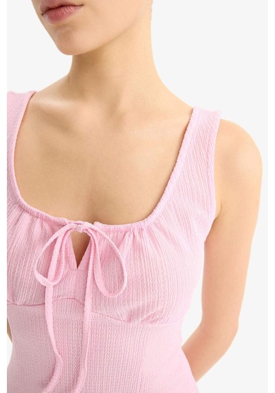 Defacto Coool Bodycon Vücudu Saran U Yaka Bürümcük Askılı Mini Elbise D9210ax25smpn47 Pembe Defacto Coool Bodycon Vücudu Saran U Yaka Bürümcük Askılı Mini Elbise D9210ax25smpn47 Pembe