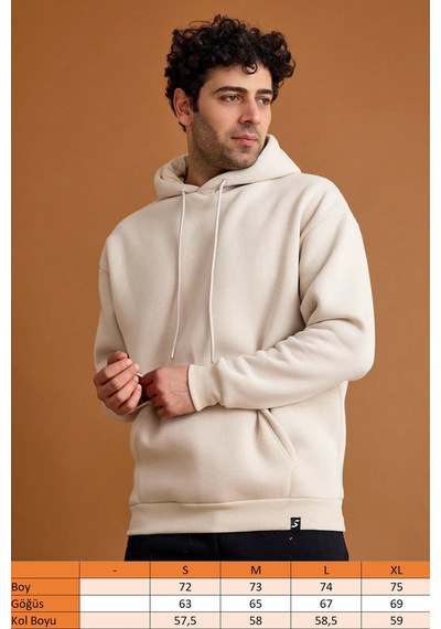 Scorp Origin Erkek Hoodie Sweatshirt Bej Standart Çok Renkli