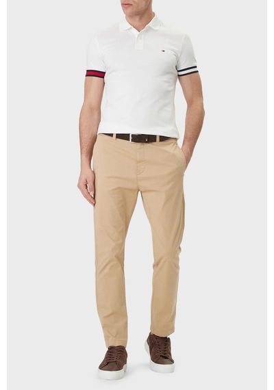 Tommy Hilfiger Erkek Polo Yaka T Shirt Mw0mw42743 Ybr Beyaz