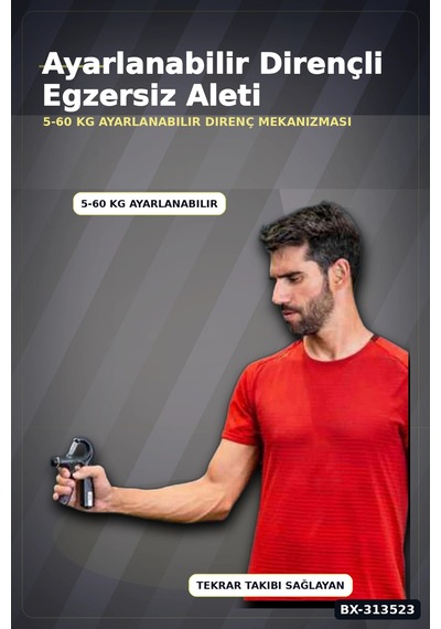 Sayaçlı 15.5 Cm El Yayı Egzersiz Aleti - Tekli Paket, Fitness Spor Ekipmanı Bx-313523