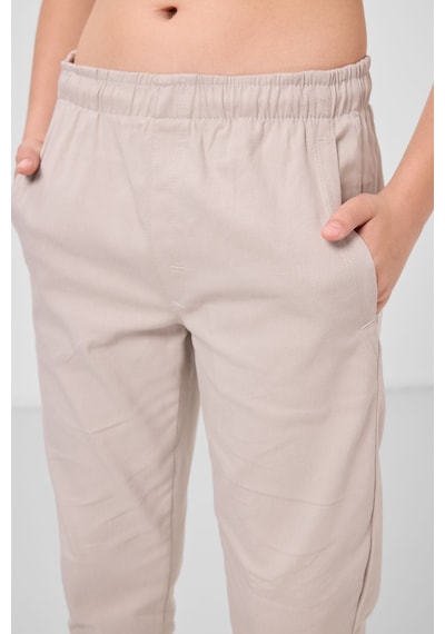 Tommy Life Taş Standart Fit Dokuma Hafif Esnek Chino Erkek Çocuk Pantolon - 11272 Taş