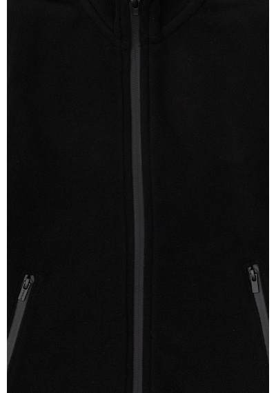 U.S. Polo Assn. Erkek Çocuk Fermuarlı Siyah Polar Sweatshirt 50298067-VR046