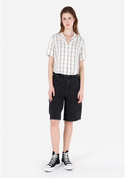Colin's Colins Cargo Fit Yüksek Bel Kadın İndigo Jean Şort Cl1069599 Q1.v1 Dn01694 Mavi