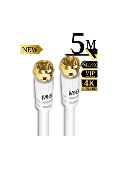 Mn6 M119x 5 Metre Anten Kablosu/hazır Altın Uç F Konnektör-4k/çanak Anten Kablosu-rg6 U6 Anten Kablosu