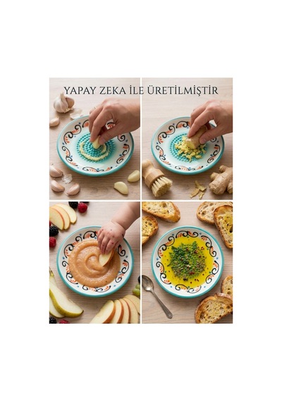 Bsg Design Seramik Sarımsak Ve Zencefil Rende Tabağı 13 Cm - El Yapımı Çini Rende - 945392913 Diğer