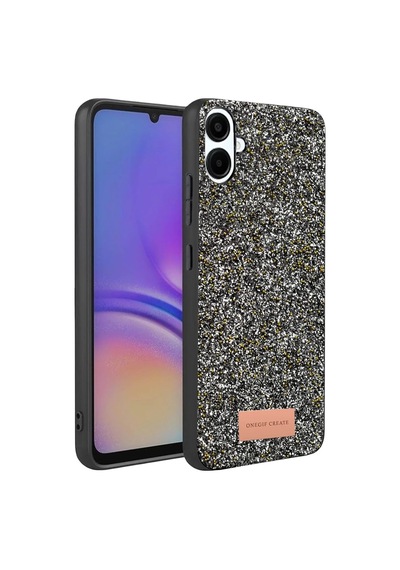 Onegif Samsung Uyumlu    Galaxy A07 4g Bright Simli Kapak - Gold
