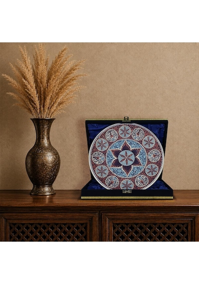 E38 El İşçiliği Çini Tabak 25 Cm - 6672