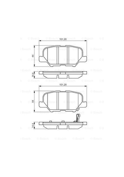 Mitsubishi Outlander 2.0 2012-2016 Bosch  Arka Balata Wva25688