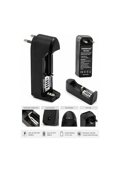 Powermaster Pmr-w002 3.7v 500mah Üniversal Pil Şarj Cihazı
