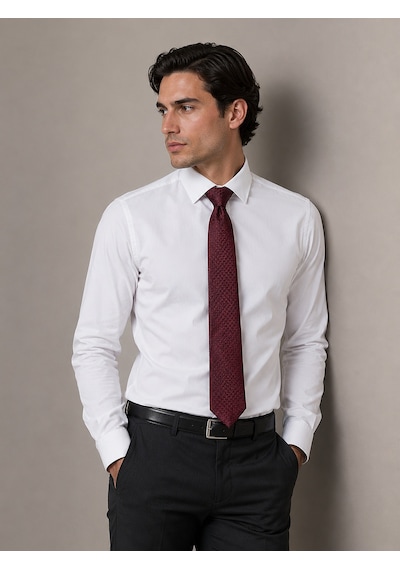 Bisse Bordo İpek Kravat Krimd26y049 C25