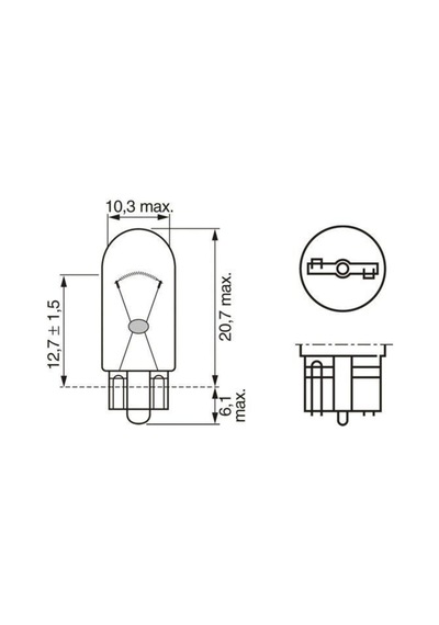 Eco Dipsiz Ampul 12v 5w T10 W5w 10'lu Paket