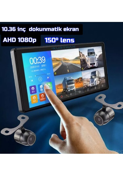 Dokunmatik Dvr Video Müzik 2 Adet 1080p Ahd 150'' Kamera Seti