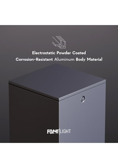 FoneLight Vilorita 35 cm LED Bahçe Set Üstü Aydınlatma Antrasit Alüminyum IP65 Peyzaj Yürüyüş Yolu Bahçe Lambası 3000K