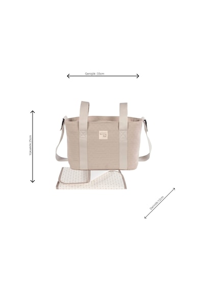 Walking Mum Eco Mum Crossbody Bebek Bakım Çantası Apricot Bej