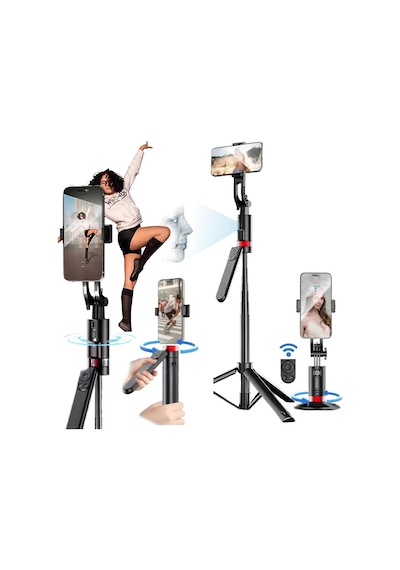 Tr Profesyonel Tripod Ve Selfie Çubuğu, 360 Yapay Zeka Yüz Takibi, Aı Hareketle Komut, 1/4 Vidalı, Canlı Yayın, Genel