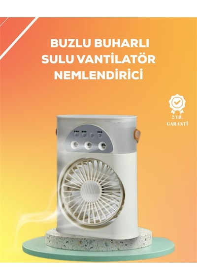 Mini Klima Fan Usb'li 7 Renk Gece Işığı 3'ü 1 Arada Fonksiyon