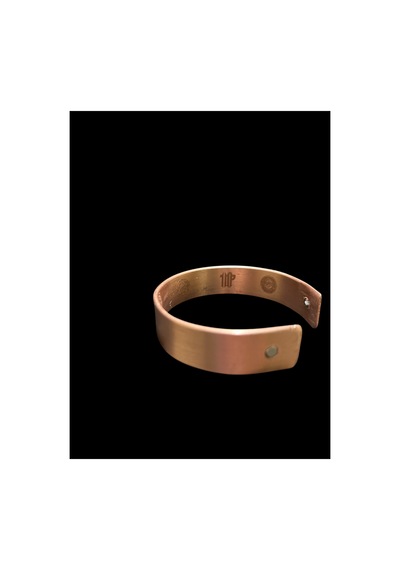 Bakır Bileklik & Yüzük. Kalınlık 2 Mm Genişlik 16 Mm Içi Dua Korumalı Zırh Korumalı