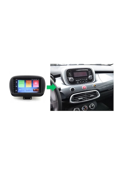 Fiat 500x - Araç Multimedya Ekran - 2gb 32gb - S - Black - 2015 - 2021 - 9 Inch - Cadence - Upg